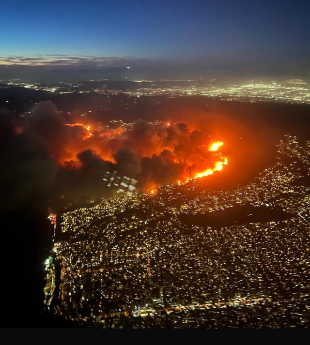 Famous actors' mansions were also turned to ashes in the forest fire in the USA