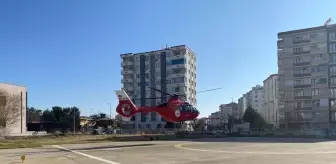 Lösemi Hastası Abdulbaki Fidan Ambulans Helikopterle Hastaneye Ulaştırıldı