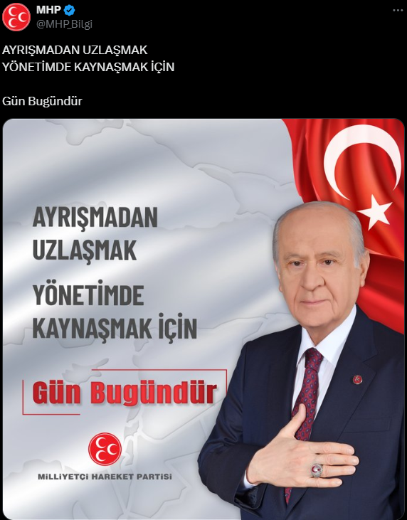 Attention-grabbing post from MHP before the Erdoğan-Bahçeli summit