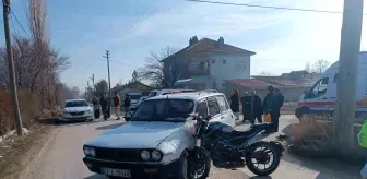 Konya'da Motosiklet ve Otomobil Çarpıştı: 2 Yaralı