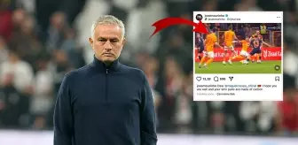 Mourinho'dan Galatasaray'a olay gönderme! Maçtan pozisyon paylaşıp bir de not düştü