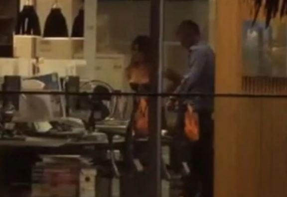 The couple, thinking that the office windows were not visible from the outside, engaged in a relationship; the footage went viral