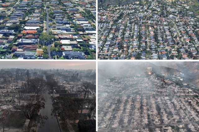 The latest state of Los Angeles, which has been burning for 4 days, reminded of Gaza