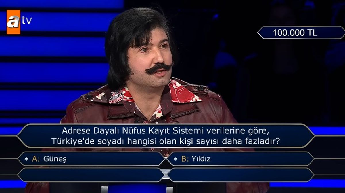 Adrese Dayalı Nüfus Kayıt Sistemi verilerine göre, Türkiye'de soyadı hangisi olan kişi sayısı daha fazladır?
