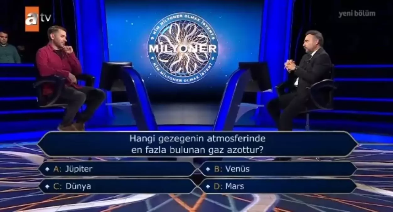 Hangi gezegenin atmosferinde en fazla bulunan gaz azottur?