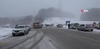 Kırklareli'nin Yüksek Kesimlerinde Kar Yağışı Etkili Oluyor