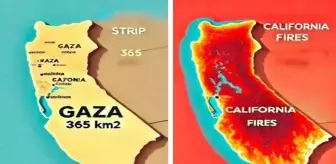 Benzerlikleri gündem oldu! 6 gündür yanan California'nın son hali Gazze'yi anımsattı