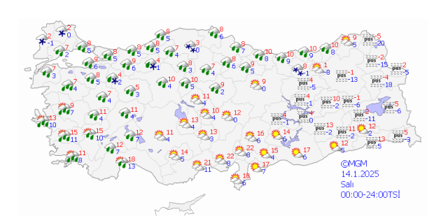 ANKARA HAVA DURUMU | 14 Ocak Salı Ankara'da hava nasıl olacak? Ankara günlük ve 5 günlük hava durumu tahmini!
