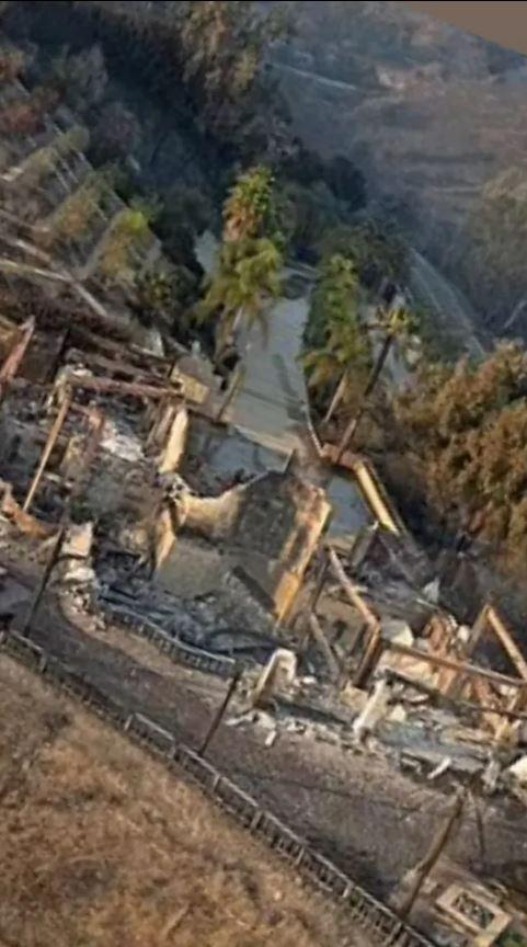 Bella Hadid shared a photo of her house that was burned down in the Los Angeles fire