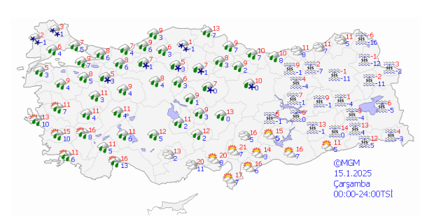 ANKARA HAVA DURUMU | 15 Ocak Çarşamba Ankara'da hava nasıl olacak? Ankara günlük ve 5 günlük hava durumu tahmini!