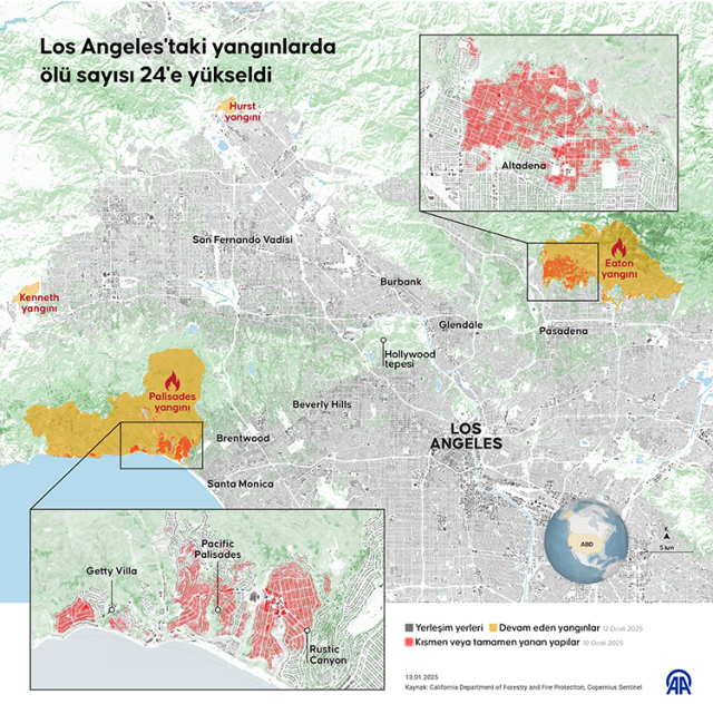 Los Angeles yangın söndü mü ABD?