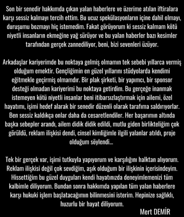 Mert Demir ne dedi? Serenay Sarıkaya ile Mert Demir reklam ilişkisi mi?