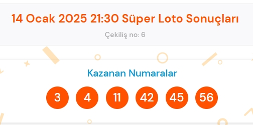 Süper Loto sonuçları açıklandı! 14 Ocak Süper Loto kazanan numaralar neler? Süper Loto sonuçlarına ne zaman, nereden bakılır?