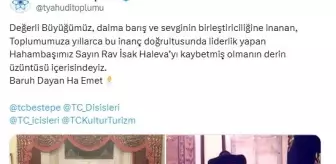 Türkiye Musevileri Hahambaşı Rav İsak Haleva Hayatını Kaybetti