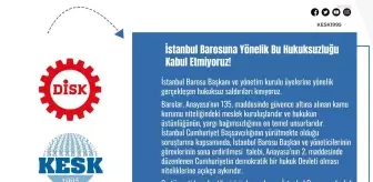 İstanbul Barosu'na Hukuksuz Müdahale Tepkisi