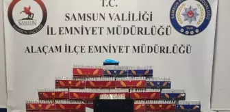 Samsun'da Kaçak Makaron Ele Geçirildi