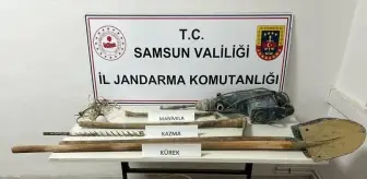 Samsun'da Kaçak Kazı Yapan 9 Şüpheli Suçüstü Yakalandı