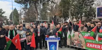 Çorum'da Gazze'deki ateşkes dolayısıyla basın açıklaması yapıldı