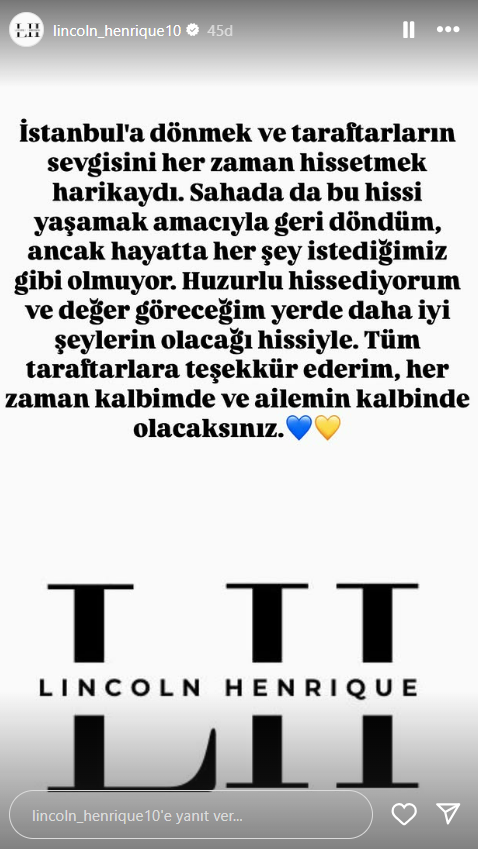 The first departure at Fenerbahçe: The star footballer bid farewell to the team in a social media post