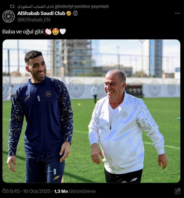 The action taken by the football player had drawn reactions! A post from Al Shabab about Fatih Terim