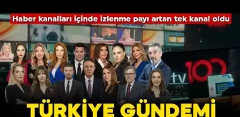 Türkiye gündemi tv100'den takip etti! Haber kanalları içinde izlenme payı artan tek kanal oldu