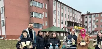 Ladik Şehit Ersan Sancı Anadolu Lisesi öğrencileri kuşlara yuva yaptı