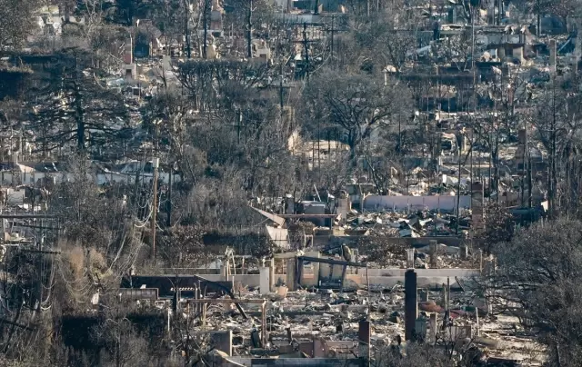 The largest destruction in 40 years occurred in the fires in Los Angeles