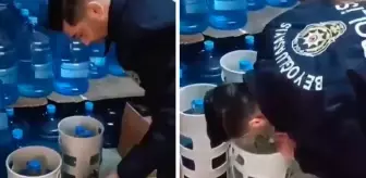 Su satılan dükkanda 72 litre sahte içki ele geçirildi