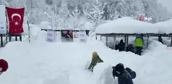 Rize'de Buz Gibi Suda Yüzme Şenliği Düzenlendi