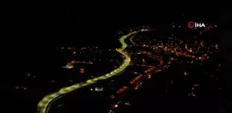 Erzurum-Artvin Karayolu Yeni LED Işıklarla Aydınlatıldı