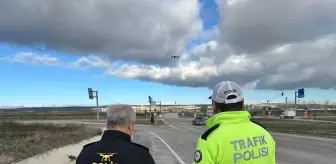 Pınarhisar'da Dron ile Yapılan Trafik Denetiminde 8 Sürücüye Ceza