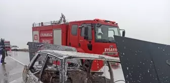 Lüleburgaz'da Seyir Halindeki Otomobilde Yangın Çıktı