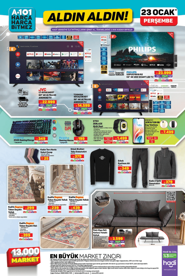 A101 23 OCAK AKTÜEL KATALOĞU A 101'e hangi ürünler gelecek? A101 23 Ocak Perşembe indirimli ürünler listesi!