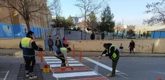 Mardin'de Okul Bölgelerinde Trafik Güvenliği Artırılıyor