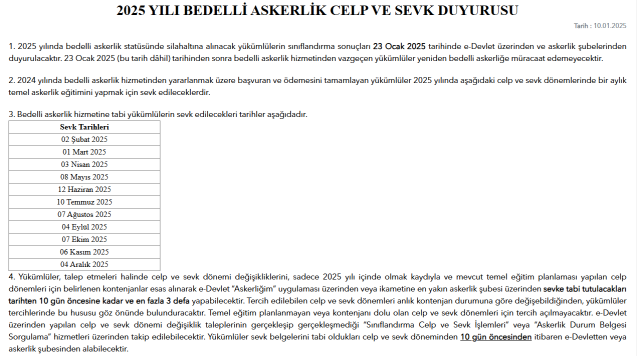 BEDELLİ ASKERLİK CELP DÖNEMLERİ | Bedelli askerlik yerleri açıklandı mı? Bedelli askerlik yeri sorgulama ekranı! (e-devlet)