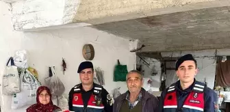 Kıbrıs Gazisi İbrahim Kaya'ya Jandarma'dan Geçmiş Olsun Ziyareti