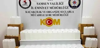 Samsun'da 1 Ton Kaçak Etil Alkol Ele Geçirildi