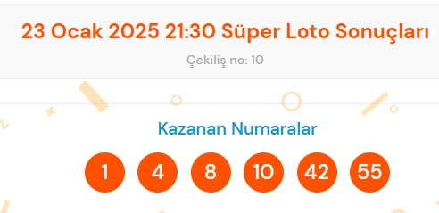 Süper Loto sonuçları açıklandı! 23 Ocak Süper Loto kazanan numaralar neler? Süper Loto sonuçlarına ne zaman, nereden bakılır?