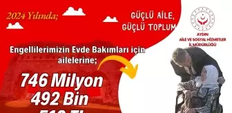 Aydın'da Engelli Bireyler için 746 Milyon TL Evde Bakım Ödemesi Yapıldı