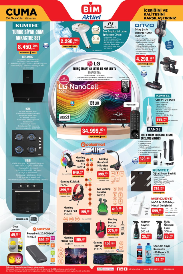 BİM Aktüel 24 Ocak 2025 | BİM AKTÜEL kataloğunda neler var? Bugün BİM'de hangi ürünler olacak?