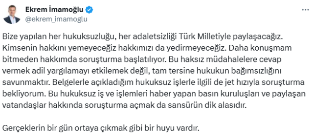 İmamoğlu'na jet soruşturma