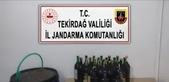 Tekirdağ'da El Yapımı 100 Litre Şarap Ele Geçirildi