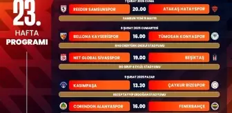 Trendyol Süper Lig 23. Haftanın Programı Açıklandı