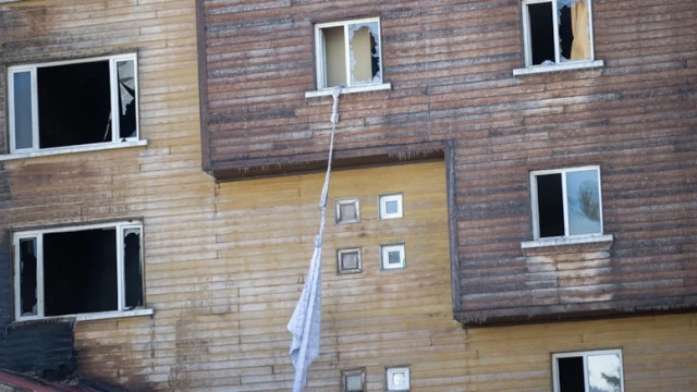 Silent protest after the fire disaster in Bolu