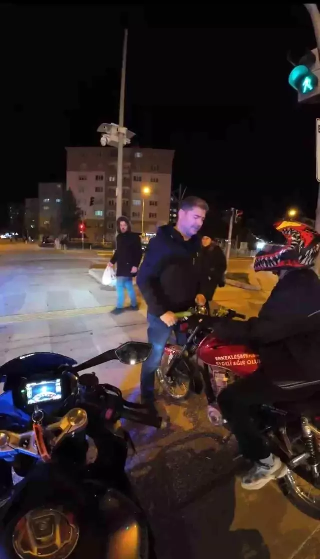 The plainclothes police officer, who approached like a civilian, shocked the three motorcyclists during their night out