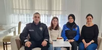 Amasya'da şehit kızına polisten doğum günü sürprizi