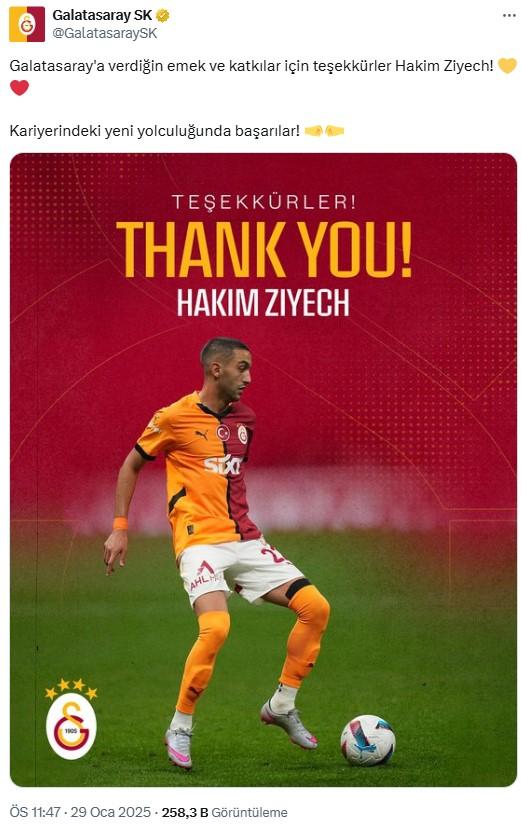 Galatasaray mutually terminated Hakim Ziyech's contract