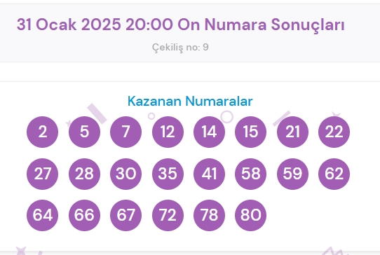 31 Ocak 2031 On Numara çekiliş sonuçları açıklandı! On Numara sonuçları saat kaçta? 31 Ocak 2031 On Numara çekiliş sonuçları açıklandı! On Numara sonuçları saat kaçta?