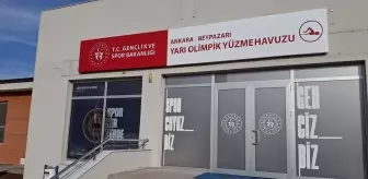 Beypazarı'nda Yarı Olimpik Yüzme Havuzu Hizmete Açıldı