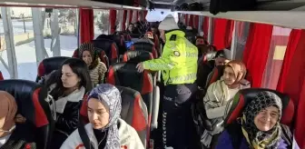 Erzurum'da Emniyet Kemeri ve Lastik Denetimleri Artırıldı